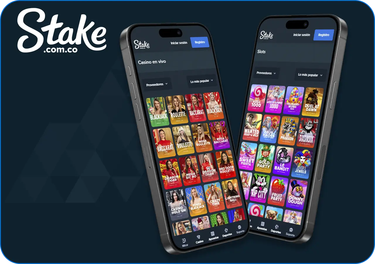 Información sobre juegos de casino en la aplicación móvil Stake
