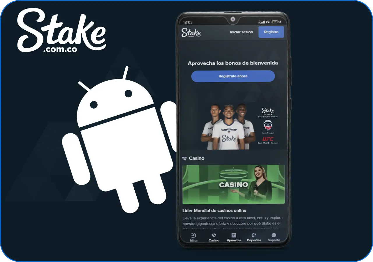 ¿Cómo descargar la aplicación móvil de Stake en Android paso 2?